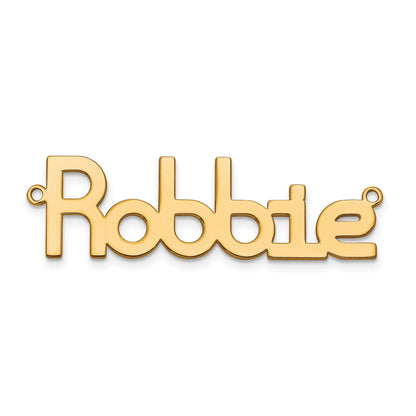 14K Gelbgold Poliert Name Platte