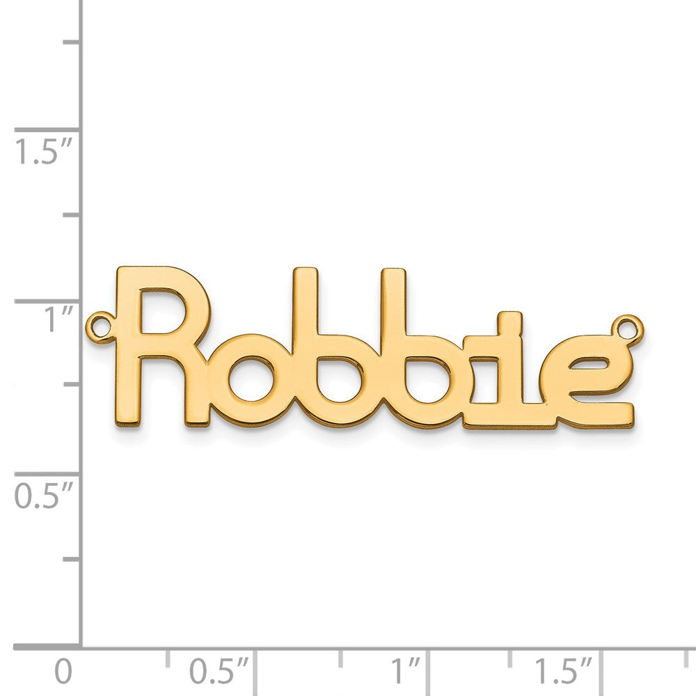 Vergoldet Sterlingsilber /gold Poliert Name Platte