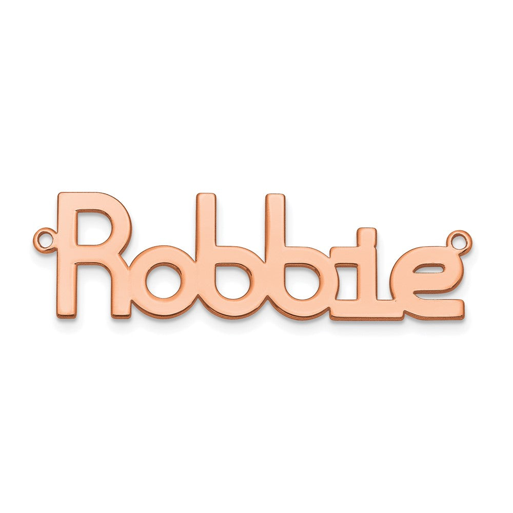 14K Roségold Poliert Name Platte