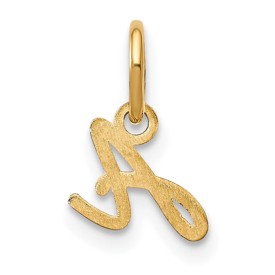 14K Gelbgold 14ky Upper Gehäuse Buchstabe A Initiale Charm