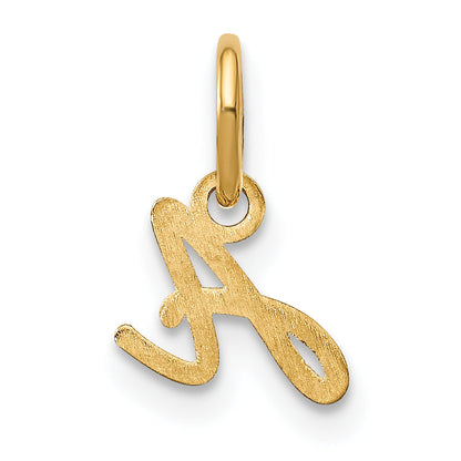 14K Gelbgold 14ky Upper Gehäuse Buchstabe A Initiale Charm