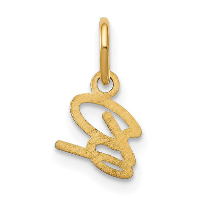 14K Gelbgold 14ky Upper Gehäuse Buchstabe B Initiale Charm