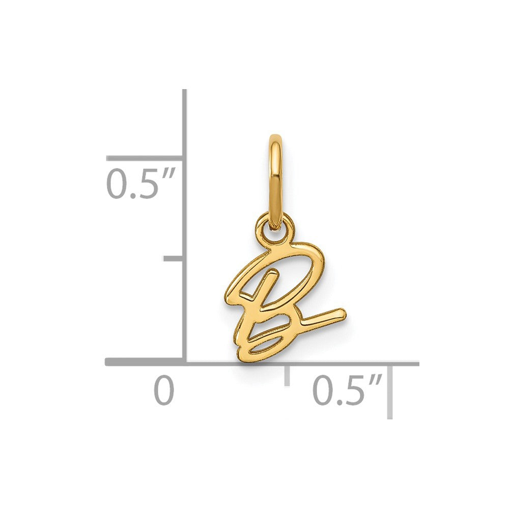 14K Gelbgold 14ky Upper Gehäuse Buchstabe B Initiale Charm
