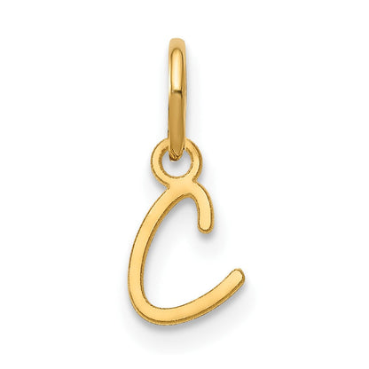 14K Gelbgold 14ky Upper Gehäuse Buchstabe C Initiale Charm