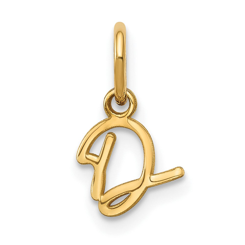 14K Gelbgold 14ky Upper Gehäuse Buchstabe D Initiale Charm