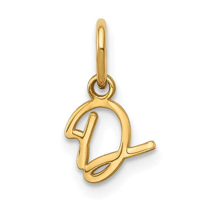 14K Gelbgold 14ky Upper Gehäuse Buchstabe D Initiale Charm