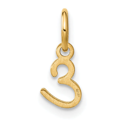 14K Gelbgold 14ky Upper Gehäuse Buchstabe E Initiale Charm