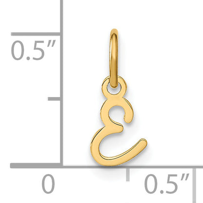 14K Gelbgold 14ky Upper Gehäuse Buchstabe E Initiale Charm