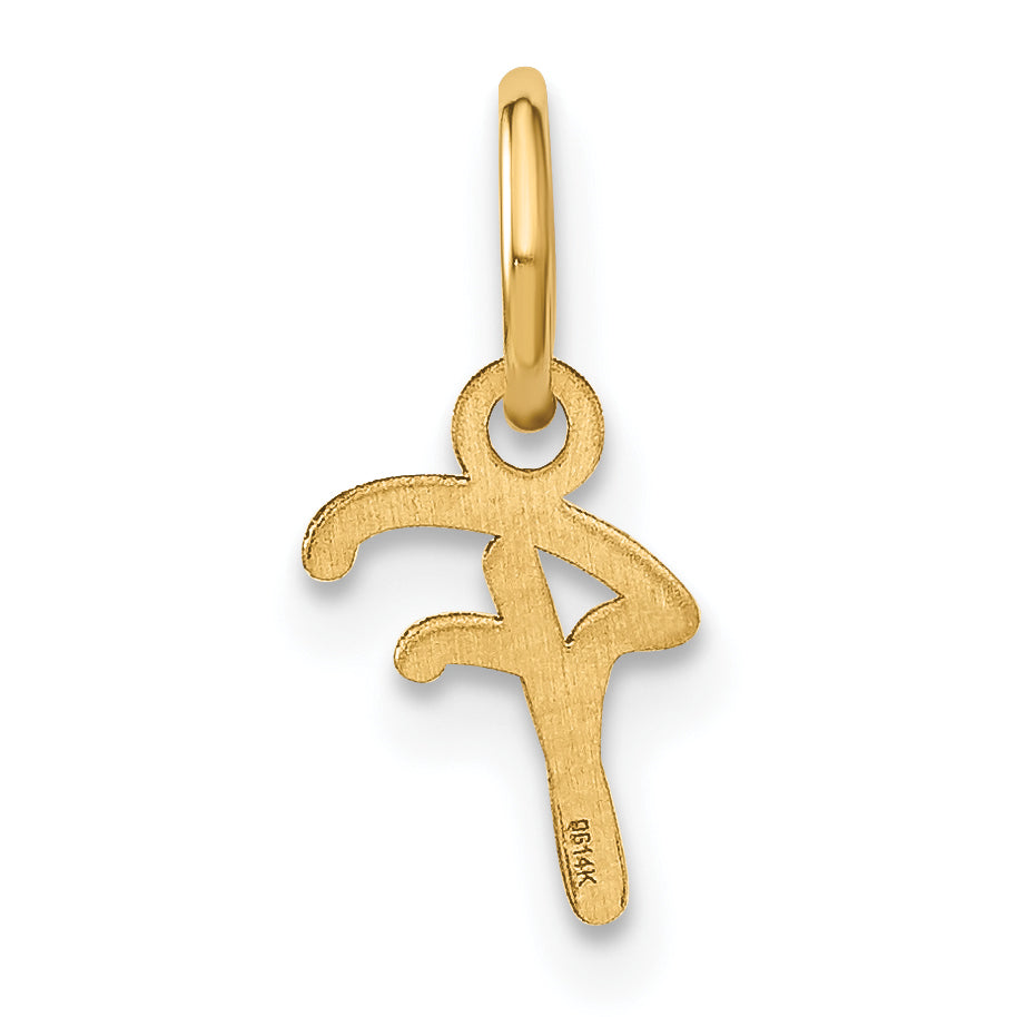 14K Gelbgold 14ky Upper Gehäuse Buchstabe F Initiale Charm