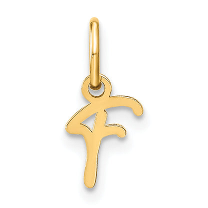 14K Gelbgold 14ky Upper Gehäuse Buchstabe F Initiale Charm