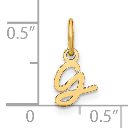 14K Gelbgold 14ky Upper Gehäuse Buchstabe G Initiale Charm