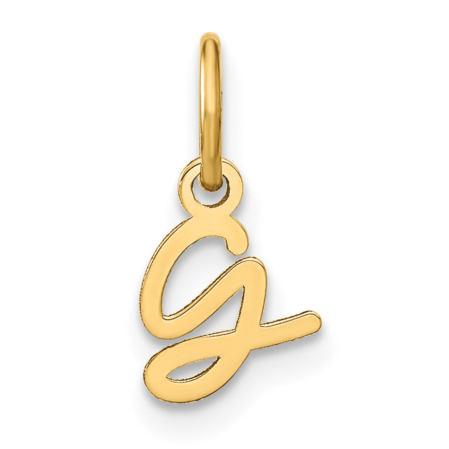 14K Gelbgold 14ky Upper Gehäuse Buchstabe G Initiale Charm