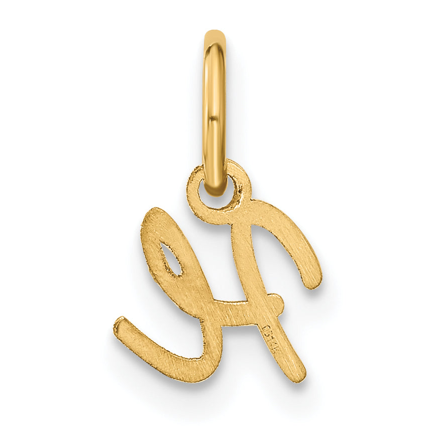 14K Gelbgold 14ky Upper Gehäuse Buchstabe H Initiale Charm
