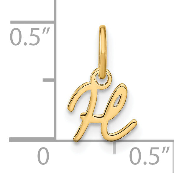 14K Gelbgold 14ky Upper Gehäuse Buchstabe H Initiale Charm