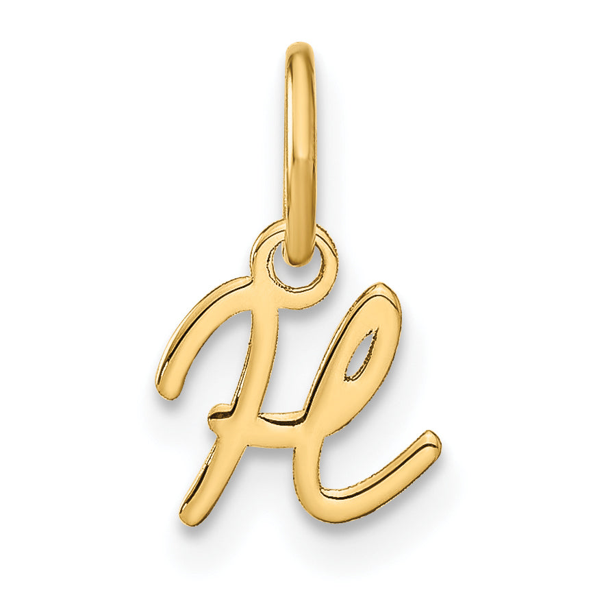 14K Gelbgold 14ky Upper Gehäuse Buchstabe H Initiale Charm