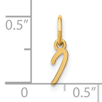 14K Gelbgold 14ky Upper Gehäuse Buchstabe I Initiale Charm