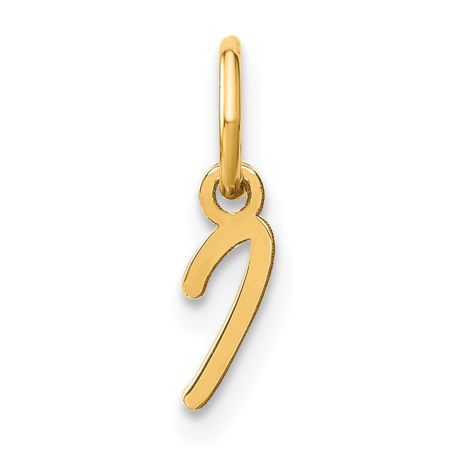 14K Gelbgold 14ky Upper Gehäuse Buchstabe I Initiale Charm