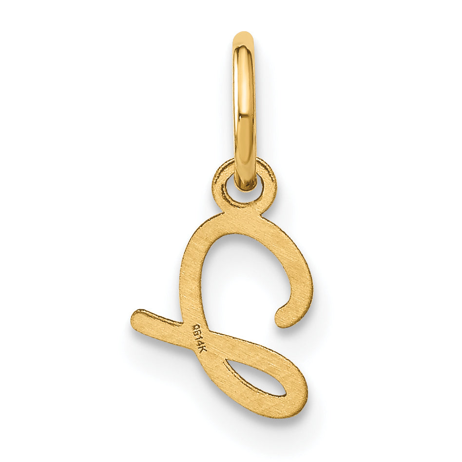 14K Gelbgold 14ky Upper Gehäuse Buchstabe J Initiale Charm