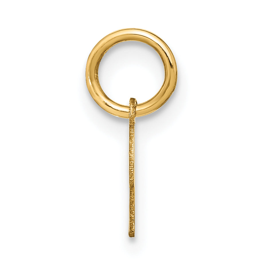 14K Gelbgold 14ky Upper Gehäuse Buchstabe K Initiale Charm