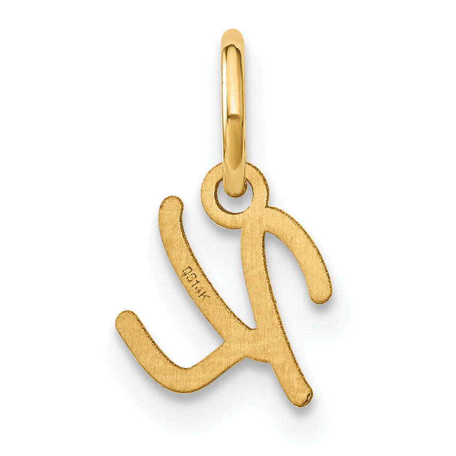 14K Gelbgold 14ky Upper Gehäuse Buchstabe K Initiale Charm