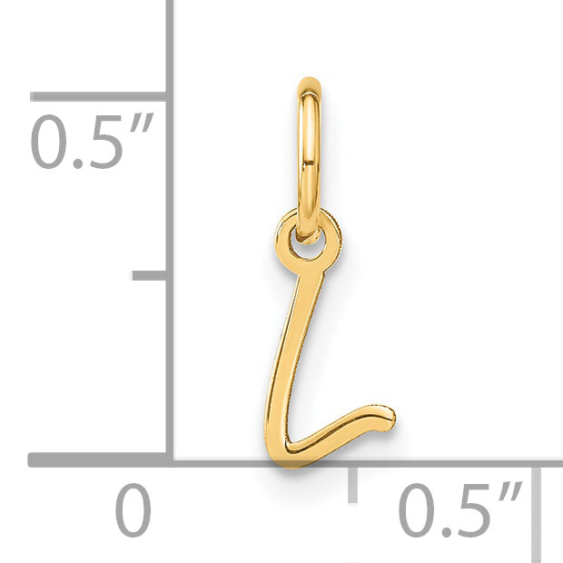 14K Gelbgold 14ky Upper Gehäuse Buchstabe L Initiale Charm
