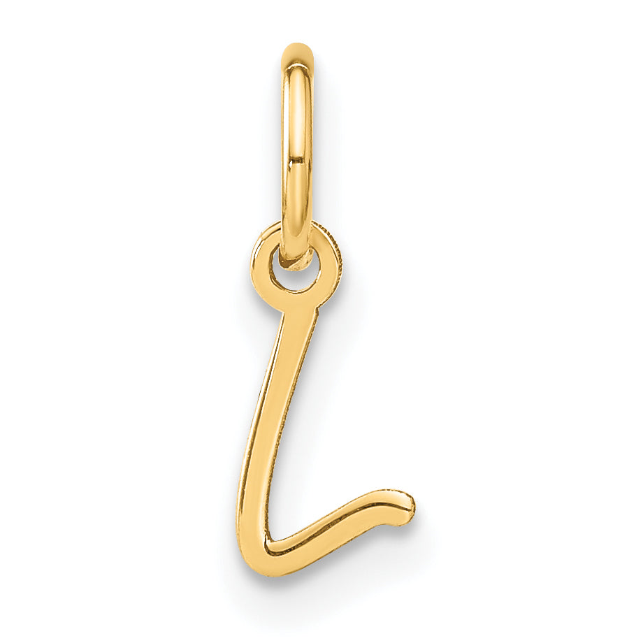 14K Gelbgold 14ky Upper Gehäuse Buchstabe L Initiale Charm