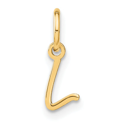 14K Gelbgold 14ky Upper Gehäuse Buchstabe L Initiale Charm