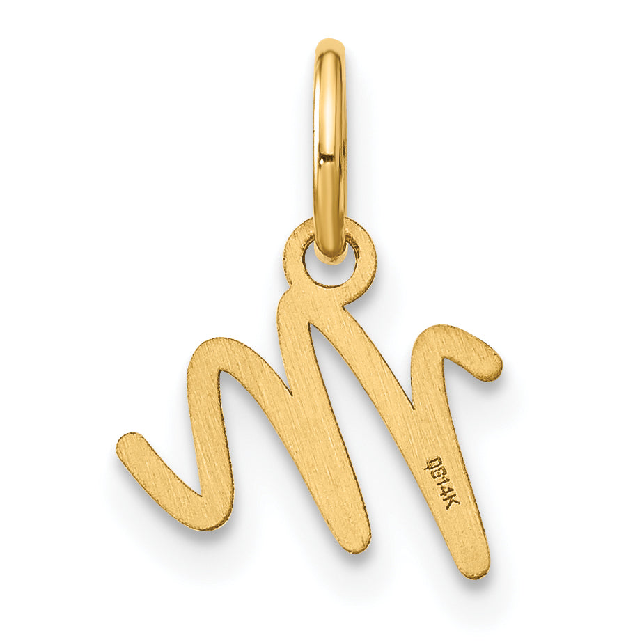 14K Gelbgold 14ky Upper Gehäuse Buchstabe M Initiale Charm