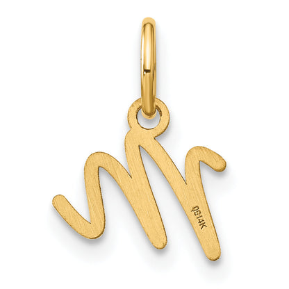 14K Gelbgold 14ky Upper Gehäuse Buchstabe M Initiale Charm