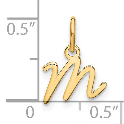14K Gelbgold 14ky Upper Gehäuse Buchstabe M Initiale Charm