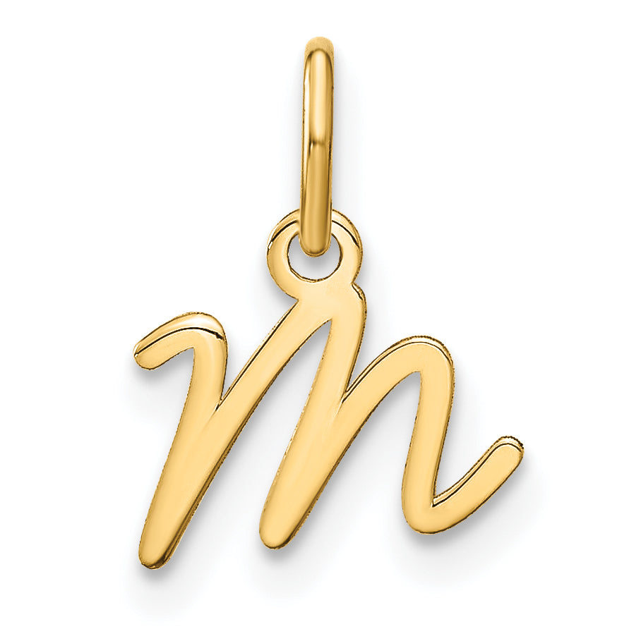 14K Gelbgold 14ky Upper Gehäuse Buchstabe M Initiale Charm