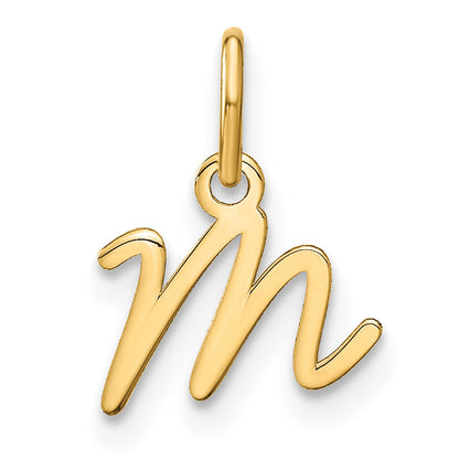 14K Gelbgold 14ky Upper Gehäuse Buchstabe M Initiale Charm