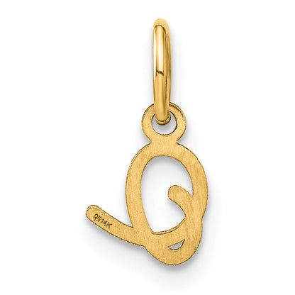 14K Gelbgold 14ky Upper Gehäuse Buchstabe O Initiale Charm