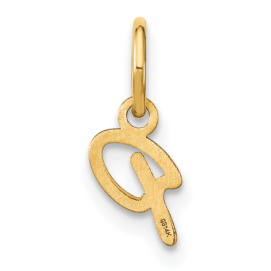 14K Gelbgold 14ky Upper Gehäuse Buchstabe P Initiale Charm