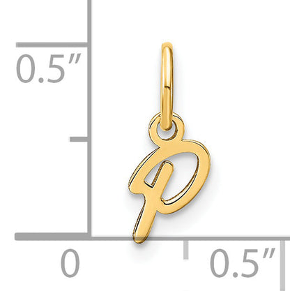 14K Gelbgold 14ky Upper Gehäuse Buchstabe P Initiale Charm