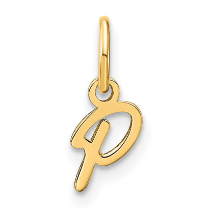 14K Gelbgold 14ky Upper Gehäuse Buchstabe P Initiale Charm