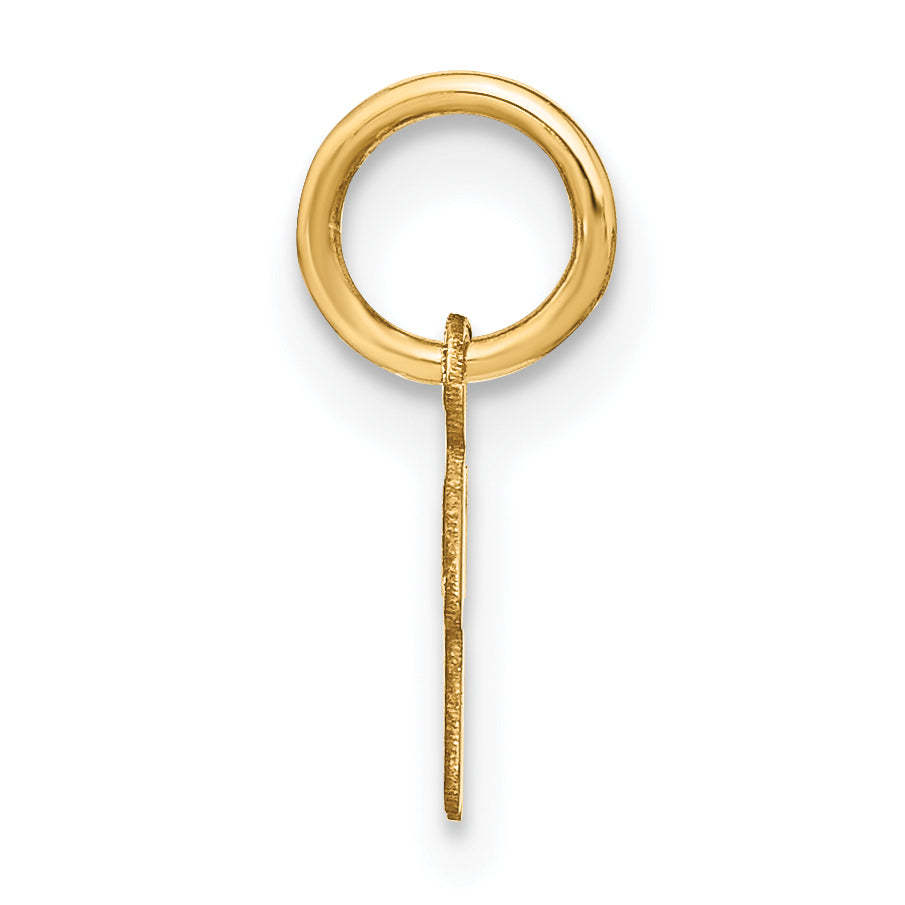 14K Gelbgold 14ky Upper Gehäuse Buchstabe R Initiale Charm