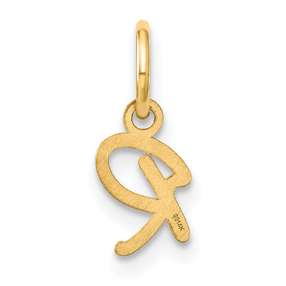 14K Gelbgold 14ky Upper Gehäuse Buchstabe R Initiale Charm