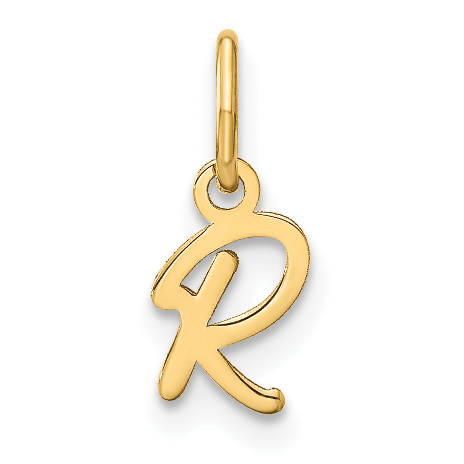 14K Gelbgold 14ky Upper Gehäuse Buchstabe R Initiale Charm