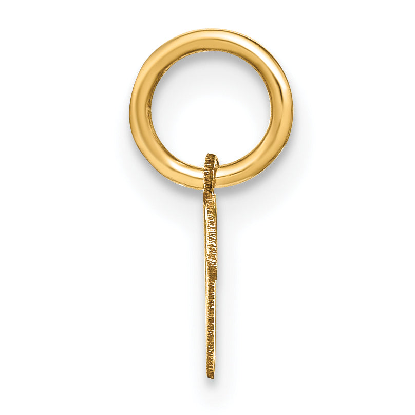 14K Gelbgold 14ky Upper Gehäuse Buchstabe V Initiale Charm