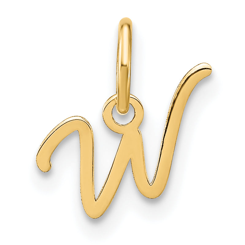 14K Gelbgold 14ky Upper Gehäuse Buchstabe W Initiale Charm