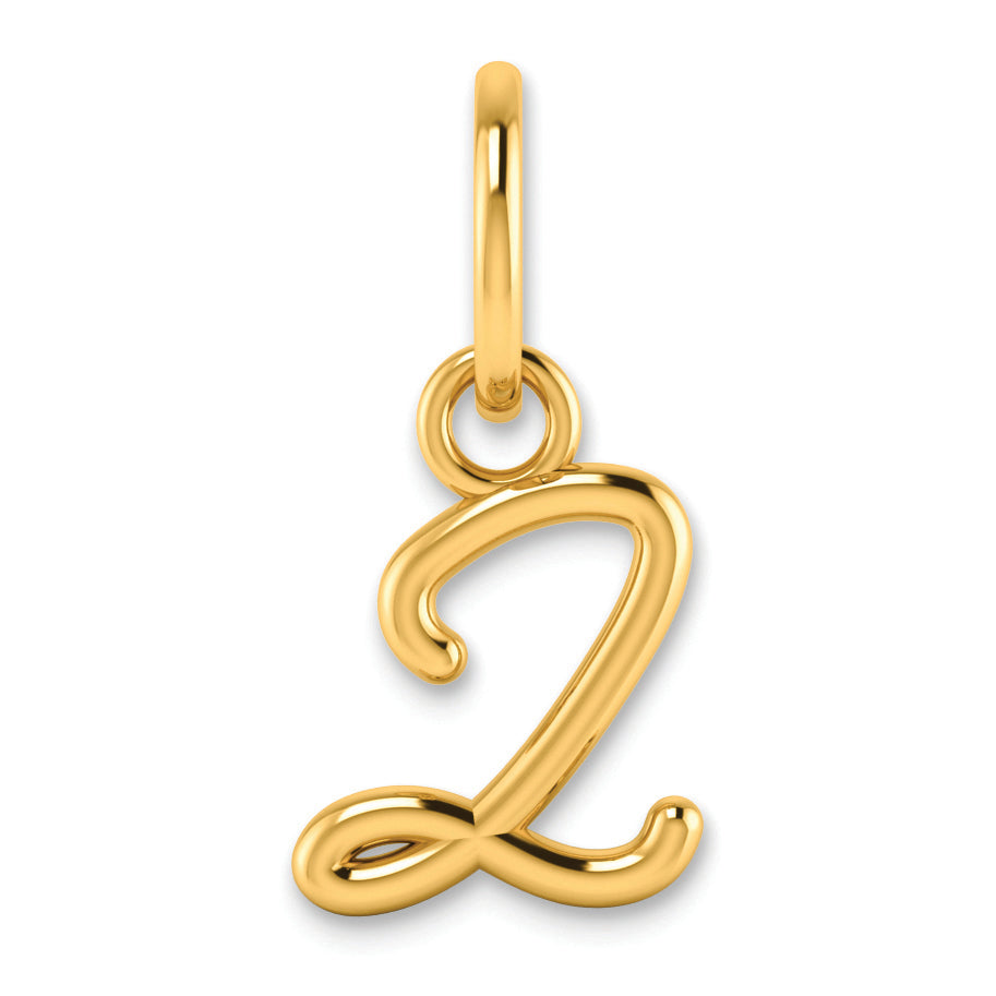 14K Gelbgold 14ky Upper Gehäuse Buchstabe Z Initiale Charm