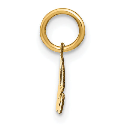 14K Gelbgold 14ky Lower Gehäuse Buchstabe K Initiale Charm