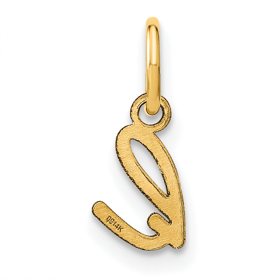 14K Gelbgold 14ky Lower Gehäuse Buchstabe K Initiale Charm