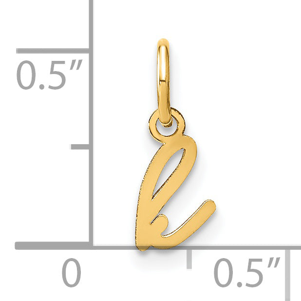 14K Gelbgold 14ky Lower Gehäuse Buchstabe K Initiale Charm
