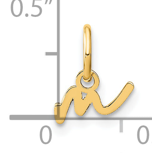 14K Gelbgold 14ky Lower Gehäuse Buchstabe M Initiale Charm