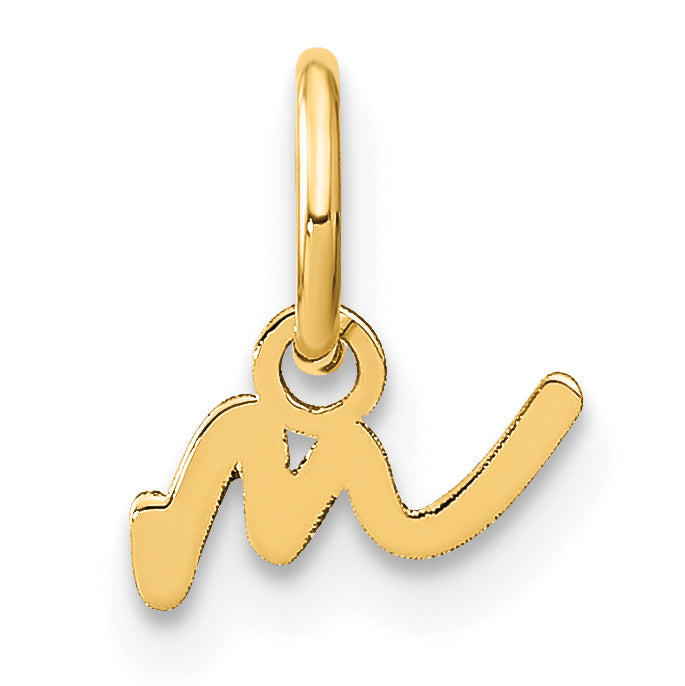 14K Gelbgold 14ky Lower Gehäuse Buchstabe M Initiale Charm