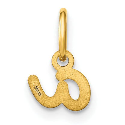 14K Gelbgold 14ky Lower Gehäuse Buchstabe A Initiale Charm