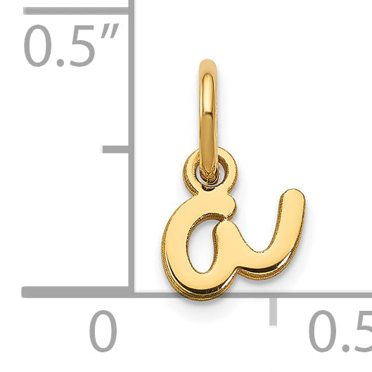 14K Gelbgold 14ky Lower Gehäuse Buchstabe A Initiale Charm