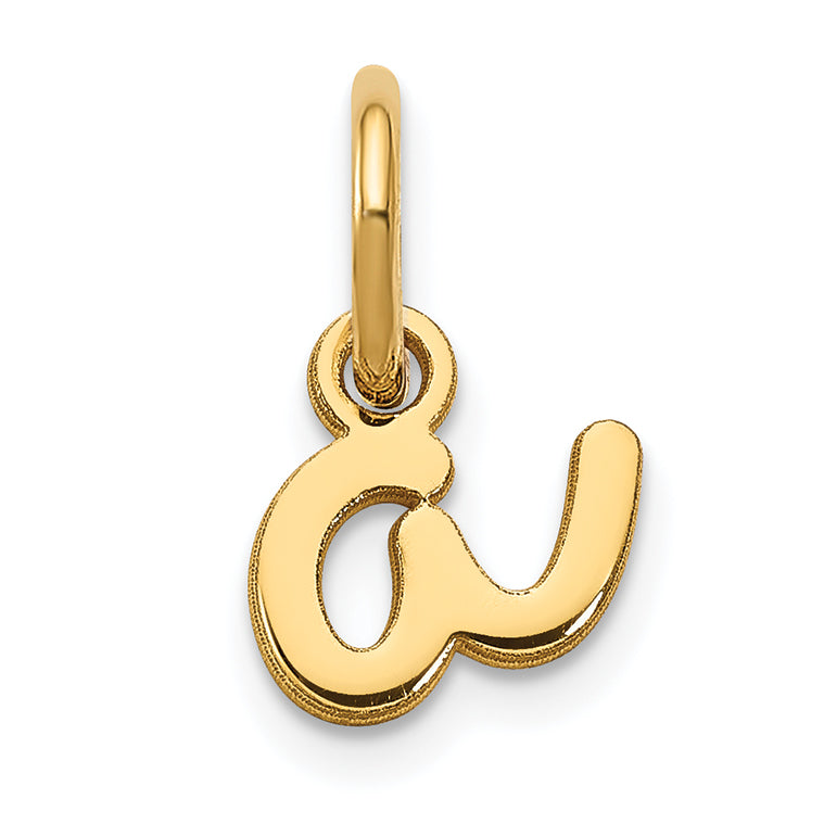 14K Gelbgold 14ky Lower Gehäuse Buchstabe A Initiale Charm